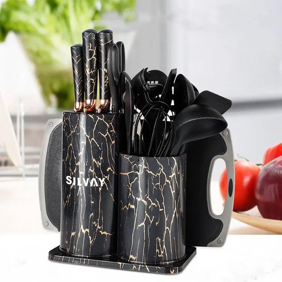 29-delige Keukengerei Set SILVAY, compleet voor koken, bakken en keukenaccessoires, ideaal voor de keuken