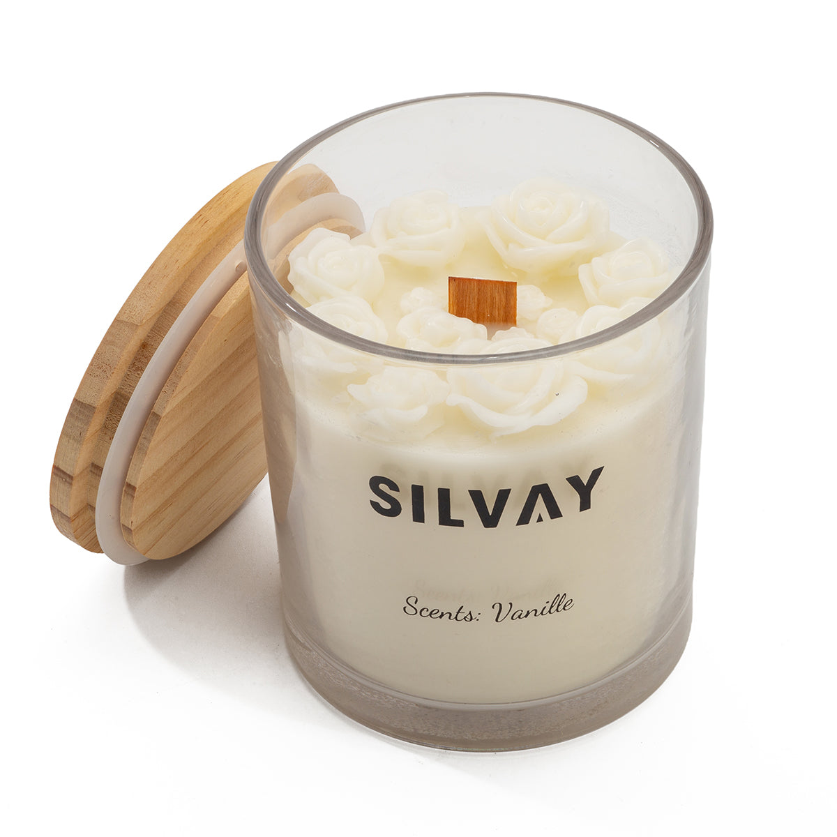 XL Handgemaakte Rozenkaars – 100% Natuurlijke Sojawas | Vanille & Cake Geur