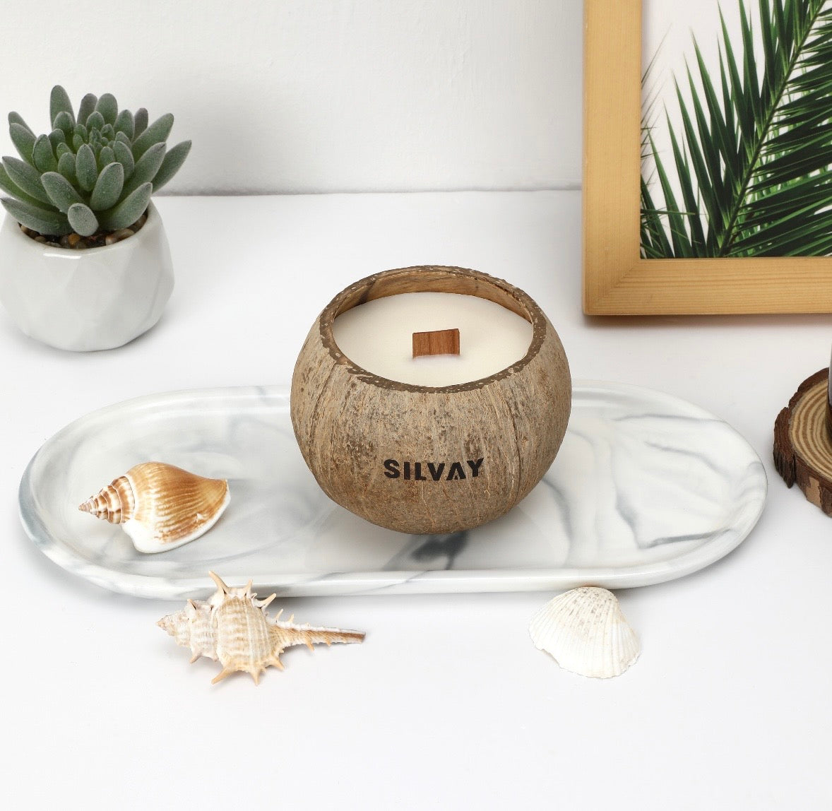 Luxe Handgemaakte Kokoskaars – Verfrissende Oceaangeur, 100% Natuurlijke Sojawas, Duurzaam & Milieuvriendelijk