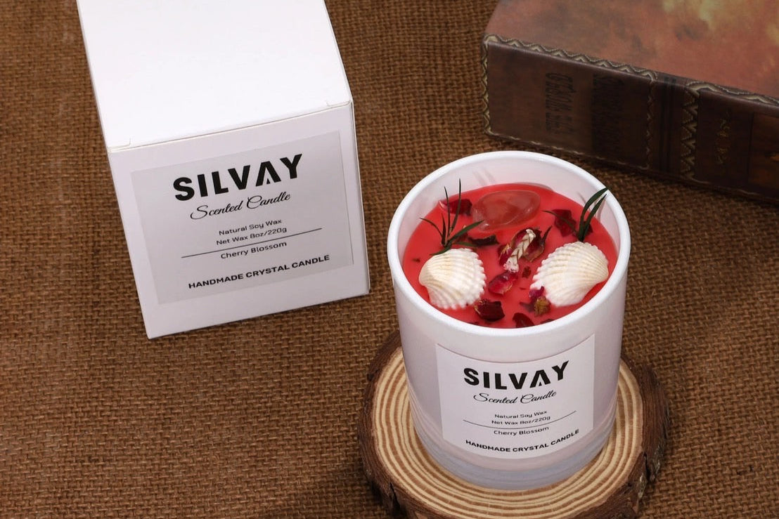 Cherry Blossom Geurkaars – Handgemaakt & duurzaam cadeau