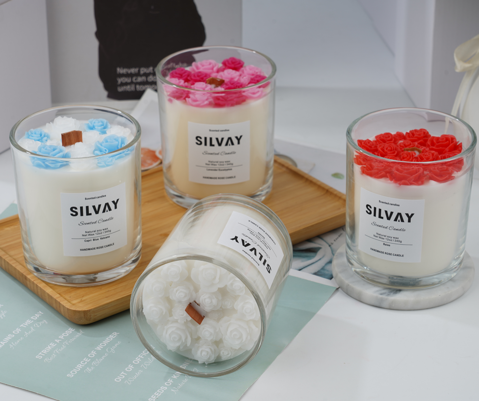 Duurzame Rozenkaars Handgemaakt – Lilac & Baby Roze | luxe cadeau