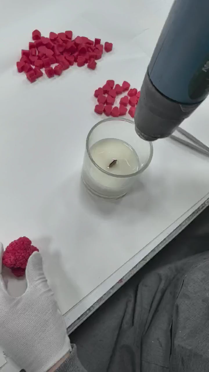 Twee Delige Handgemaakte Geurkaarsen – Teddy Beer (Vanille Kokosnoot) en Luxe Rozenkaars (Velvet Rose & Oud)